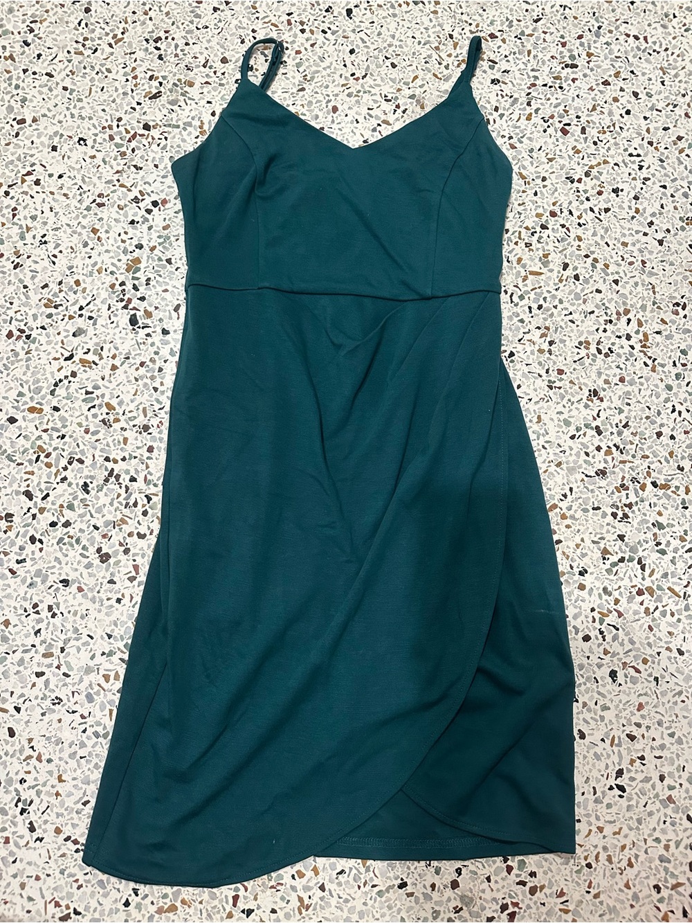 Sleeveless Forest Green Slip Dress